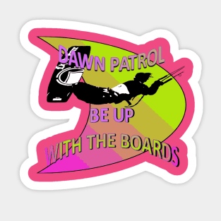 Freestyle Kitesurfer Be Up With The Boards Fun Pun Sticker